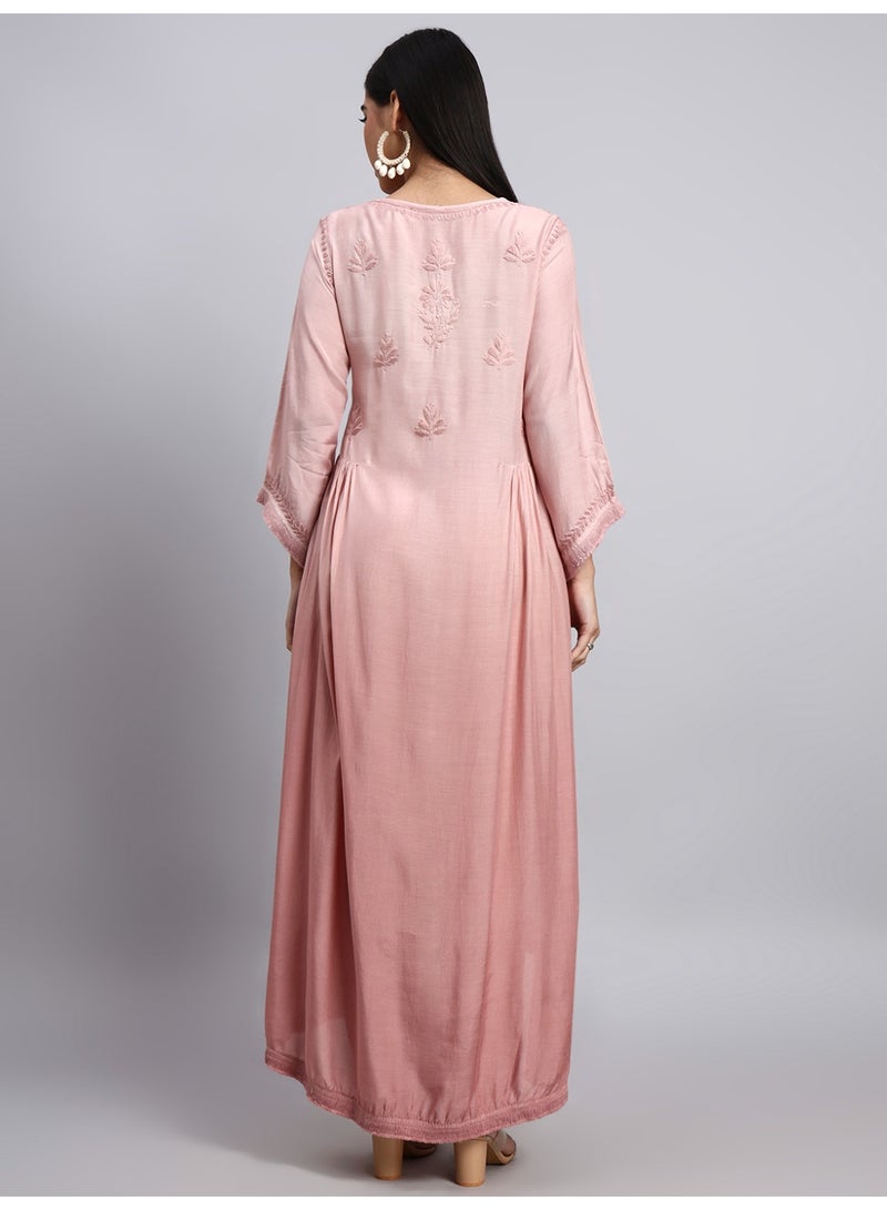 Alaya Hand Embroidered Chikankari Muslin Ombre Kurta Set-AL4101KS - Image 4